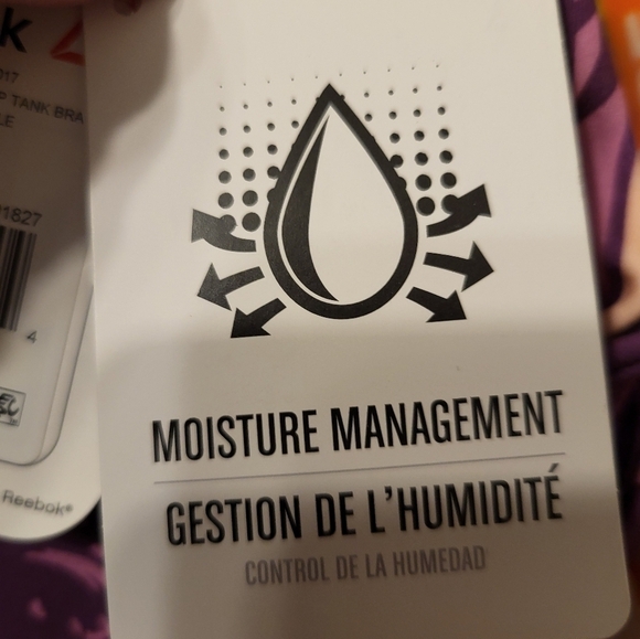 NWT Reebok Med Play on Crop Tank Bra Sunset Purple - Picture 7 of 11